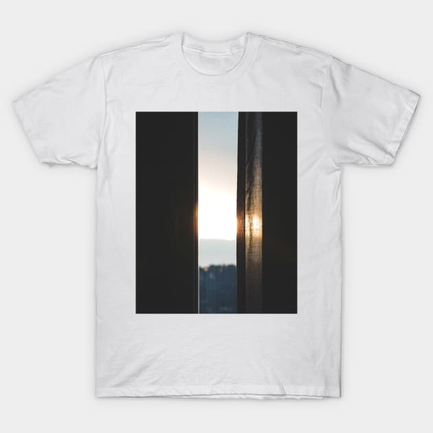 Curtain Sunset T-Shirt by Luigi Veggetti